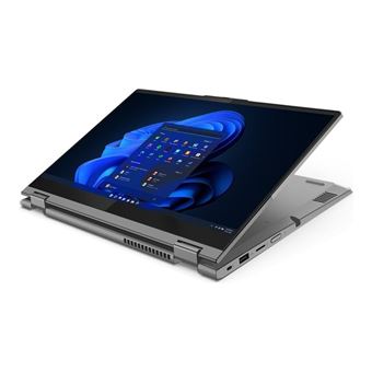 Lenovo ThinkBook 14s Yoga G3 IRU 21JG - Conception inclinable - Intel Core i7 - 1355U / jusqu'à 5 GHz - Win 11 Pro - Carte graphique Intel Iris Xe - 16 Go RAM - 512 Go SSD NVMe - 14" IPS écran tactile 1920 x 1080 (Full HD) - Wi-Fi 6 - double ton gris mi