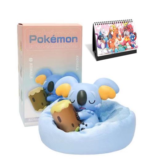 Figurine Pokémon Komala 7 cm avec Calendrier Pokémon 2022 en français
