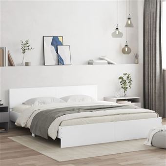 vidaXL Cadre de lit sans matelas blanc 180x200 cm3207462 - 1