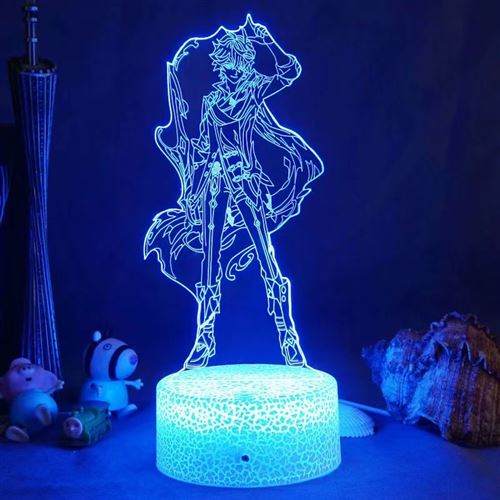 Lampe 3D Tactile Veilleuses Enfant MJ1578 Genshin Impact a 16 Couleurs avec Telecommande