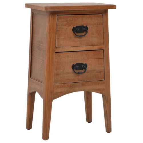 vidaXL Table de chevet Bois de sapin massif 40 x 29 x 68 cm Marron