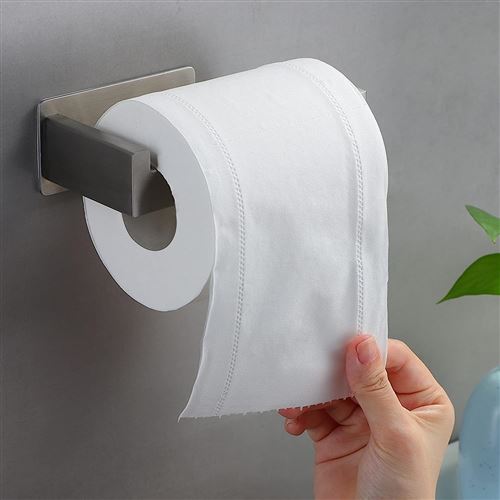 Porte-papier toilette sans perçage, support papier toilette noir