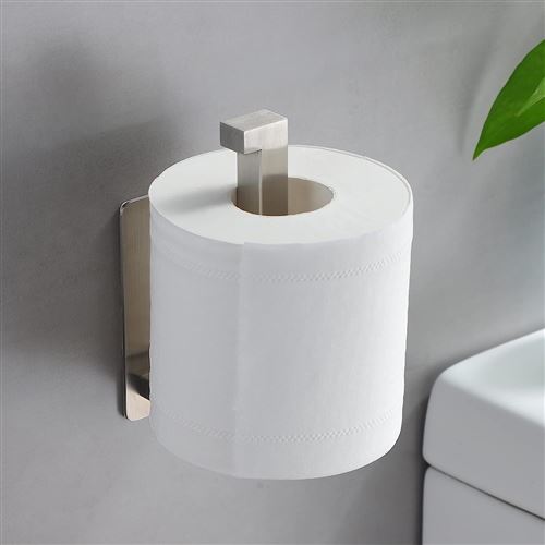 Accessoire de toilette de salle de bain de support de papier hygiénique en  rouleau en acier inoxydable moderne sans poinçonpier - Cdiscount Bricolage