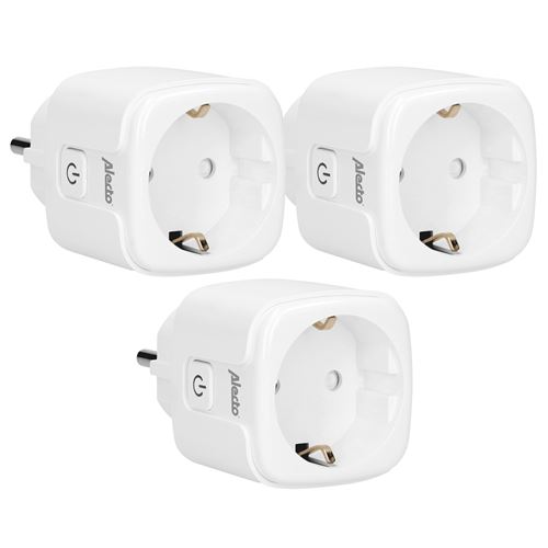 Prise intelligente Wi-Fi avec moniteur de consommation d’énergie, 16A, 3680W, pack de 3 Alecto SMART-PLUG20 TRIPLE Blanc