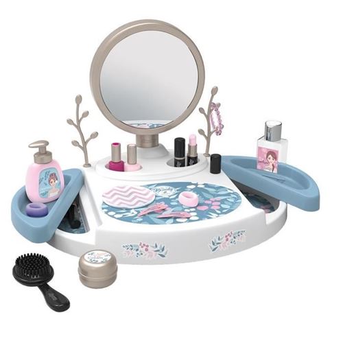 Non Communiqué Multicolore Smoby - My Beauty Studio - Coiffeuse Sur Table Avec Miroir Inclinable Et Amovible - 15 Accessoires Factices - Fabrication Française
