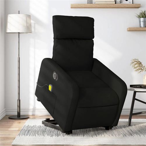 Non Communiqué Noir Vidaxl Fauteuil De Relaxation, Massage, Inclinable Électrique Réglable Tissu