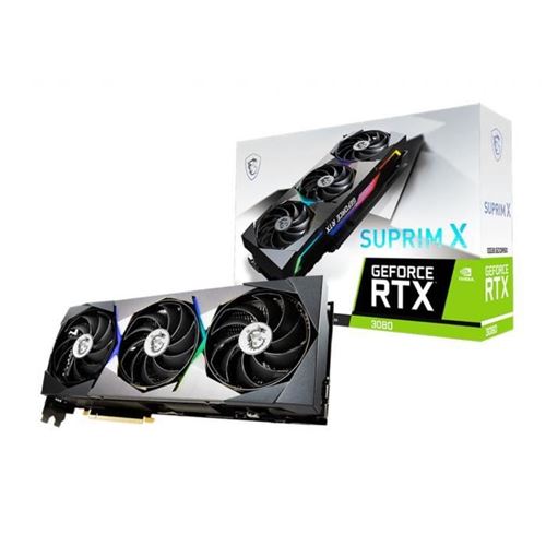 Msi Geforce Rtx 3080 Suprim X 10G Lhr - Carte Graphique - Gf Rtx 3080 - 10 Go Gddr6X - Pcie 4.0 - Hdmi, 3 X Displayport