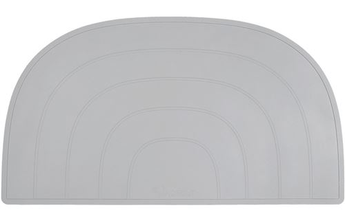 Set de table arc-en-ciel en silicone gris clair - Kindsgut