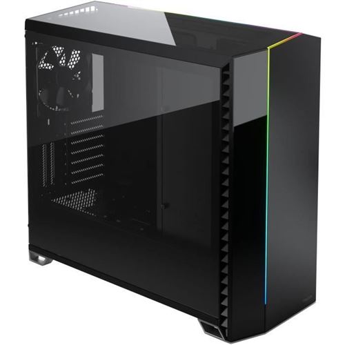 Fractal Design Vector RS - Towermodel - uitgebreide ATX - zijpaneel met raam (gehard glas) - geen voeding (ATX) - black-out - USB/Audio