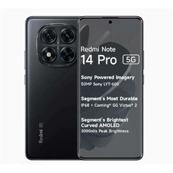 Redmi Note 14 Pro Smartphone 5G 8Go RAM 256Go ROM - Noir - 1