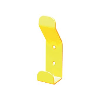 Patère double accroche acier DEVISMES - laqué jaune ral1003 - F10555JAU - 1