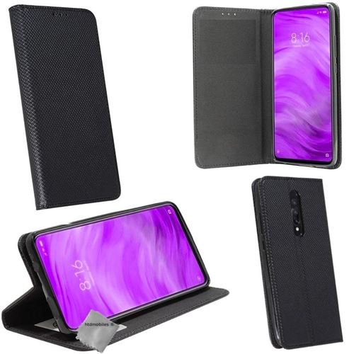 Housse etui coque pochette portefeuille pour Xiaomi Mi 9T Pro + film ecran - NOIR MAGNET - htdmobiles