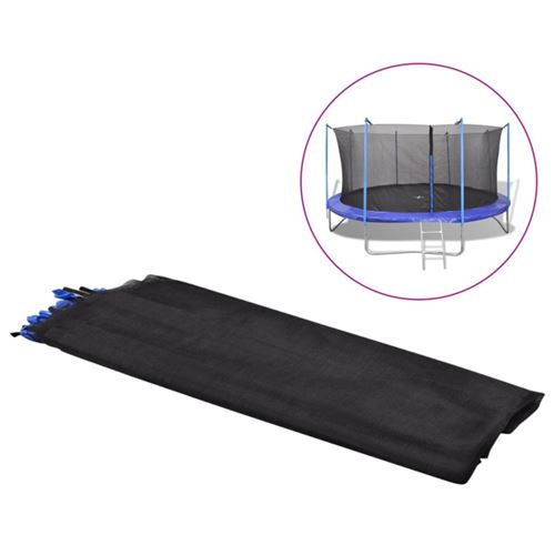 vidaXL Filet de sécurité pour trampoline rond 3,96 m PE Noir