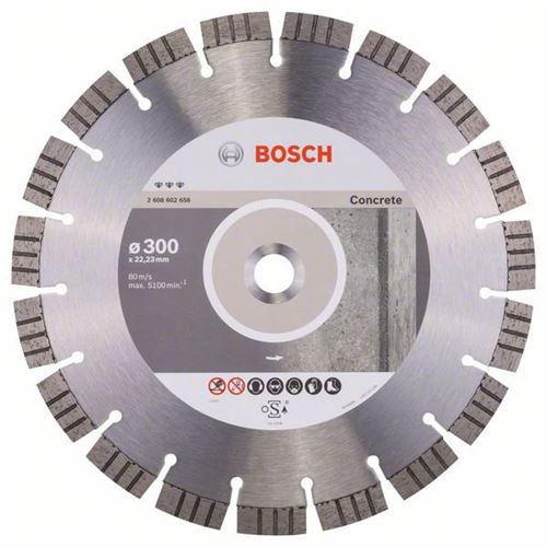 Disque à Tronçonner Diamanté Diam 300 X 22,23 Mm Best For Concrete 2608602656 Bosch
