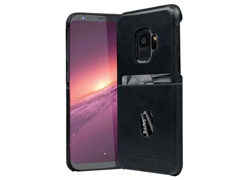 dbramante1928 Tune cc - Achterzijde behuizing voor mobiele telefoon - leer met grove nerf - zwart - voor Samsung Galaxy S9
