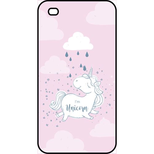 Coque Apple Iphone 4s Unicorne Nuage Fond Rose 2