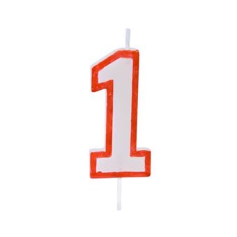 Bougie Anniversaire Rouge Et Blanc Chiffre 1 Pour Gateau De Fete X1 Ref Bga10 Achat Prix Fnac