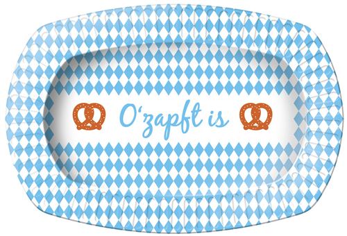 Amscan signes de fête octoberfest 24 cm papier bleu 6 pièces