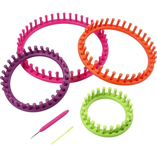 Creotime métiers à tisser en plastique 12-27 cm 6-pièces