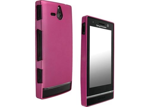 Krusell ColorCover - Beschermhoes voor mobiele telefoon - plastic - roze metalliek - voor Sony XPERIA U
