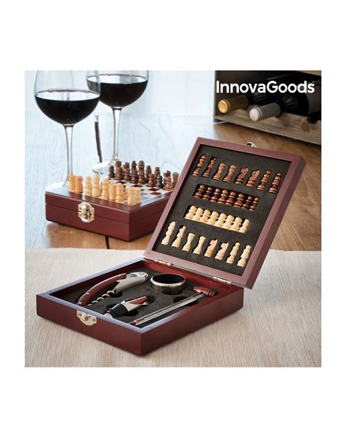 Ensemble daccessoires a vin et echecs innovagoods 37 pieces
