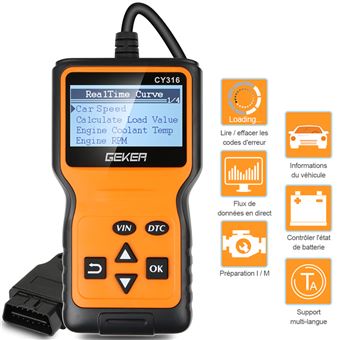 Outil De Diagnostic Voiture Obd2 Universel Lecteur De Code Valise