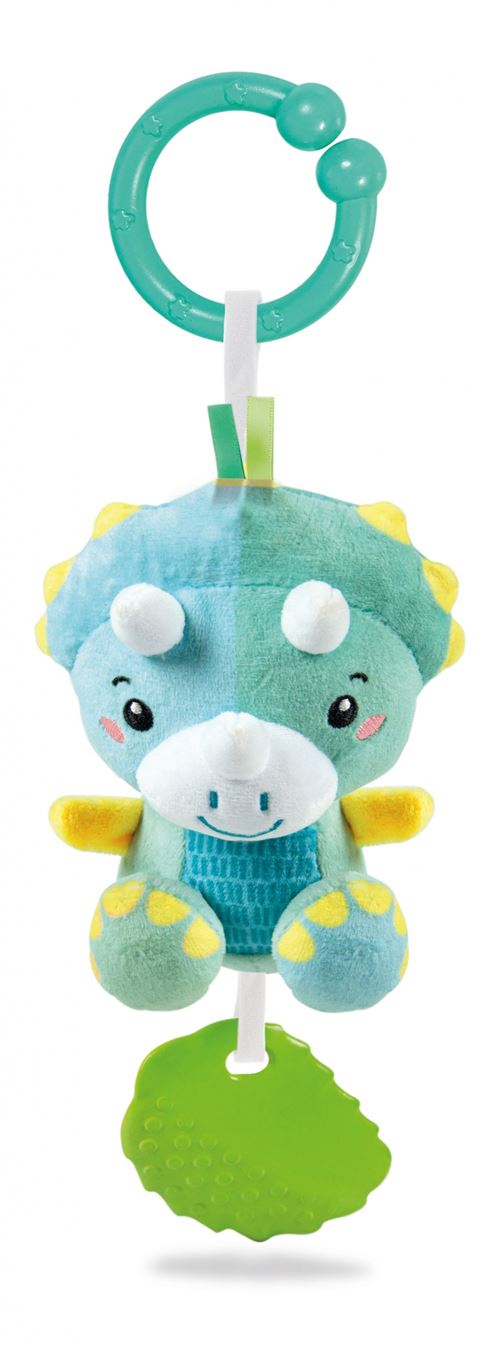 Clementoni hochet en peluche Dino vert/bleu 25 cm