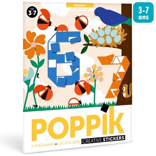 Poster et stickers panorama Chiffres 123 Poppik