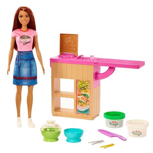 Barbie barre de nouilles 30 cm cheveux bruns 9 pièces