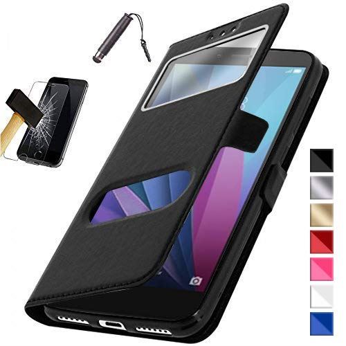 Etui Housse Coque Noir Huawei Honor Play 6.3 + Film Verre trempé + Stylet
