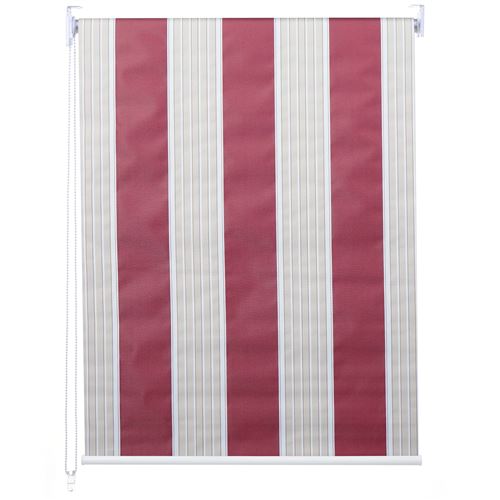 Store à enrouleur pour fenêtres, HWC-D52, avec chaîne, avec perçage, opaque, 60 x 230 ~ rouge/blanc/beige