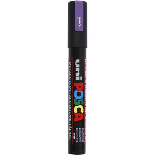 Marqueur Posca pointe conique trait moyen Violet m&eacutetallique