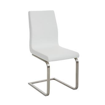 Chaise clp interieur non empilable non pliable H. 90 cm en acier blanc - 1