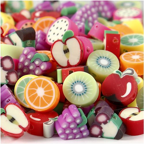 Creotime collier mélange de fruits unisexe 1 cm 200 pièces