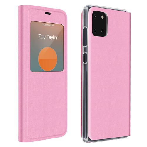 Étui pour Samsung Galaxy Note 10 Lite avec Fenêtre d'affichage Rose