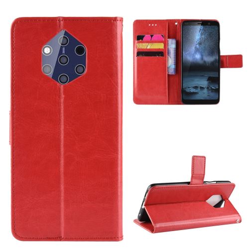 Etui en PU avec support rouge pour votre Nokia 9 PureView