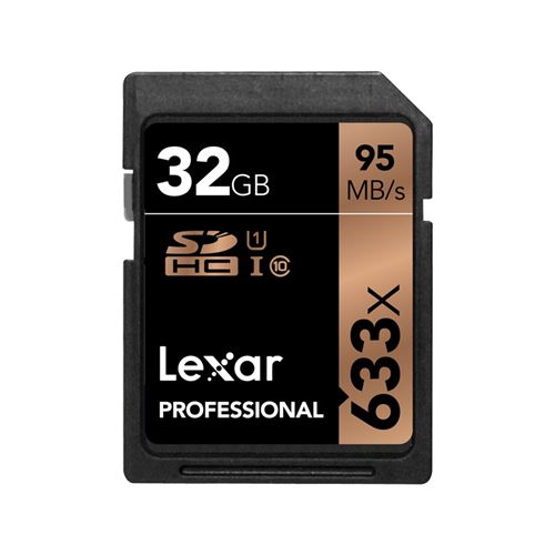 Lexar Carte Sdhc 32 Go 633X Professional 90 Mo/S Classe 10 Uhs-I U1/U3