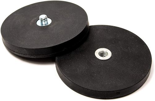 Lot de 2 Supports magnétiques avec vis et Filetage pour Appareil Photo, actioncam, Smartphone, GoPro, DSLR, Lampe de Studio, UVM, Aimant néodyme Extra Puissant.