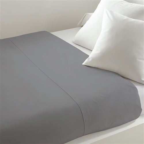 Drap plat uni 240x290 cm ZZZ gris