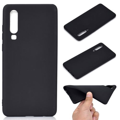 Coque en TPU couleur unie matte noir pour votre Huawei P30
