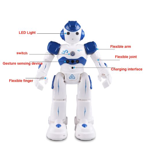rouge-Robot télécommandé, Action intelligente, marche, chant, danse,  figurine, capteur de gestes, jouets, cad