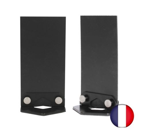 Support de table métal noir avec ardoise 20 x 10 cm - Lot de 2