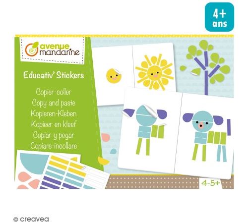 Kit créatif éducatif - Copier-coller gommettes