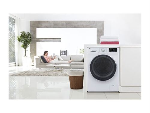 LG F74902WH - Machine à laver - largeur : 60 cm - profondeur : 58 cm - hauteur : 85 cm - chargement frontal - 59 litres - 7 kg - 1400 tours/min - blanc