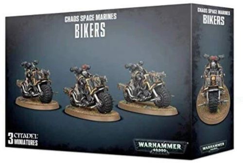 Games Workshop Gris Figurine Warhammer 40K - Space Marine Du Chaos Motards - Image 3
