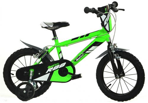 Vélo pour garçon vert 14'' dino bikes