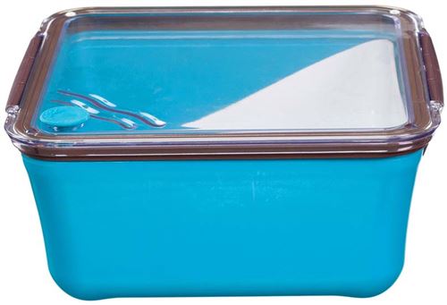 Take Away - Grande lunch box avec compartiment amovible Bleu