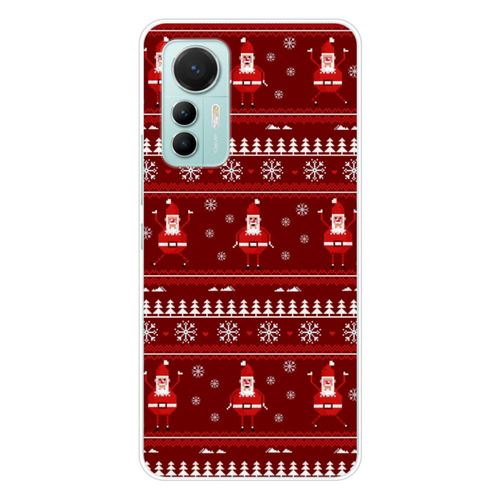 Coque en silicone imprimée compatible Xiaomi Mi 12 Lite NO Pull de Noël Santa