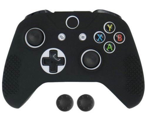 Oem Noir Coque De Protection En Silicone Avec 2 Caps Pour Manette Xbox One Slim