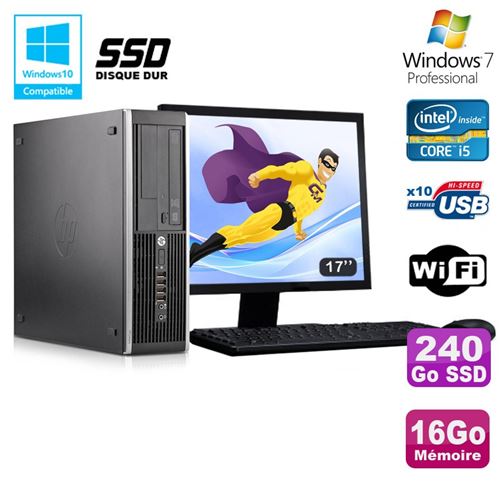 Acheter Pc hp elite 8300 sff i5-3470 3.2ghz 16go 240go ssd graveur wifi w7+ ecran 17 État correct - 249,00 € Pc hp elite 8300 sff i5-3470 3.2ghz 16go 240go ssd graveur wifi w7+ ecran 17 État correct - Hewlett-Packard reconditionné disponible sur Fnac